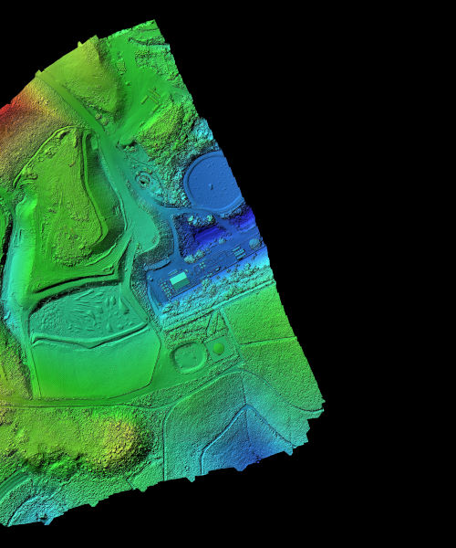 Colourised LiDAR survey output